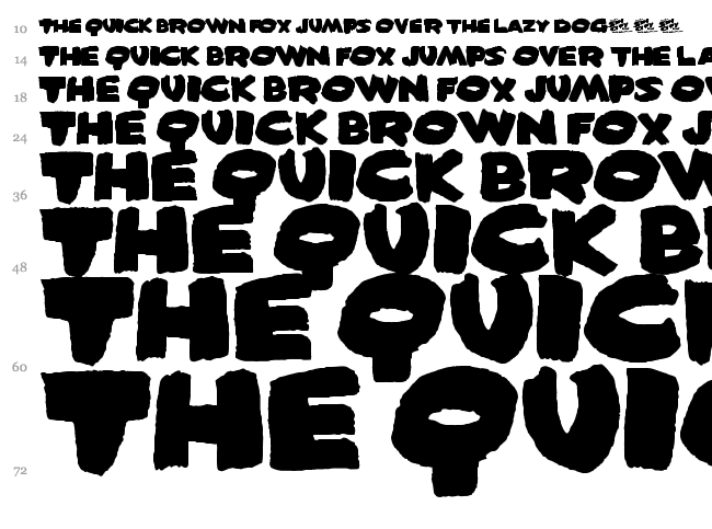 Sin City font waterfall